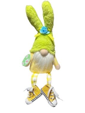 Gnome Easter Bunny Shelf Sitter Decoration